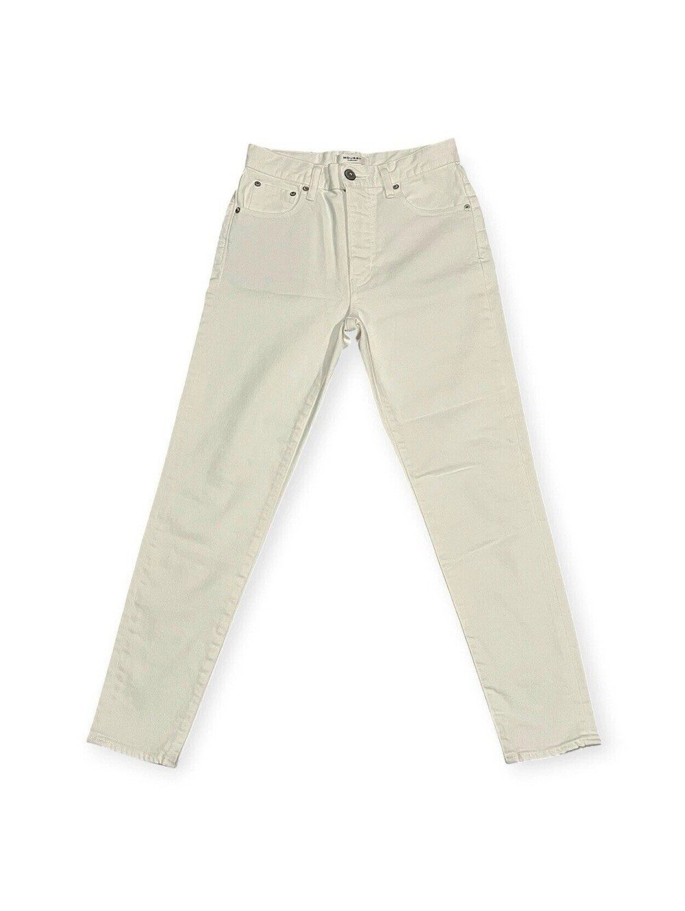 Moussy Vintage Kelley Tapered Crop White Jeans Womens Size 26 Made in Japan⁠